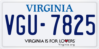 VA license plate VGU7825
