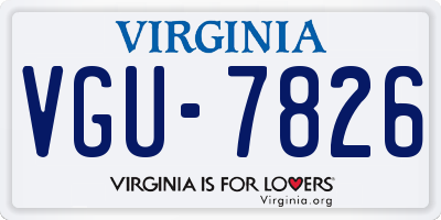 VA license plate VGU7826