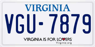 VA license plate VGU7879