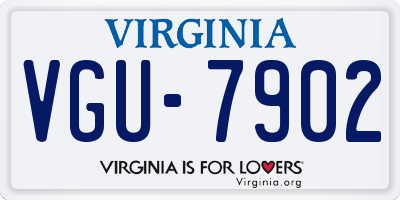 VA license plate VGU7902
