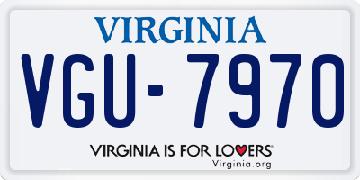 VA license plate VGU7970