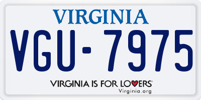 VA license plate VGU7975