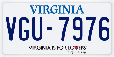 VA license plate VGU7976