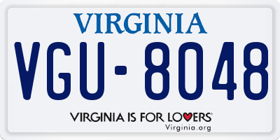 VA license plate VGU8048