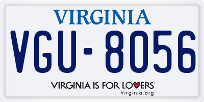 VA license plate VGU8056