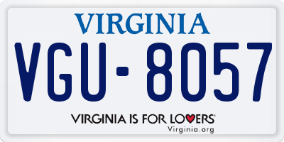 VA license plate VGU8057