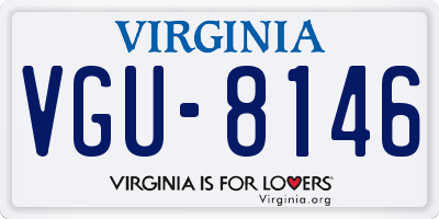 VA license plate VGU8146