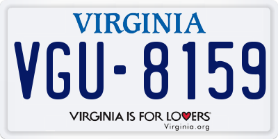 VA license plate VGU8159