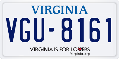 VA license plate VGU8161