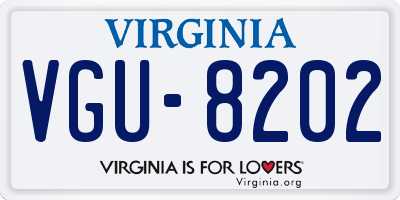 VA license plate VGU8202