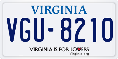 VA license plate VGU8210