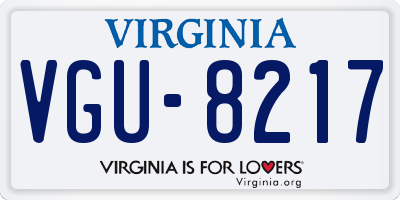 VA license plate VGU8217