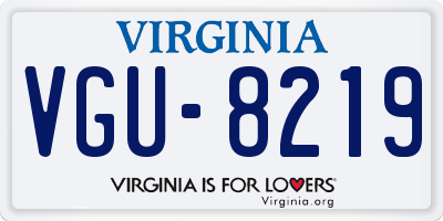 VA license plate VGU8219