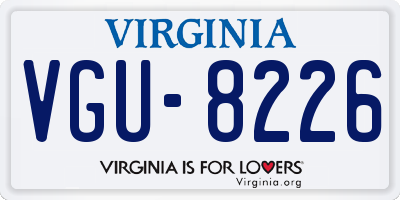 VA license plate VGU8226