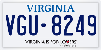 VA license plate VGU8249