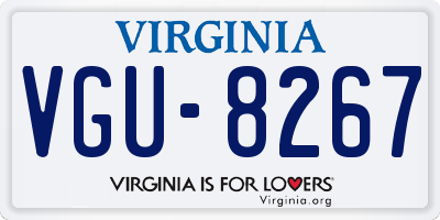 VA license plate VGU8267