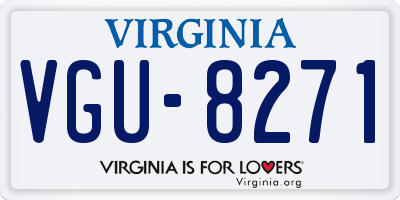 VA license plate VGU8271