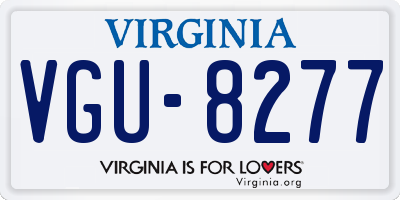 VA license plate VGU8277