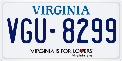 VA license plate VGU8299