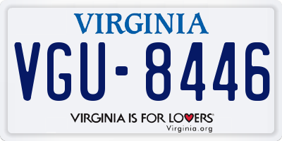 VA license plate VGU8446