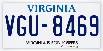 VA license plate VGU8469