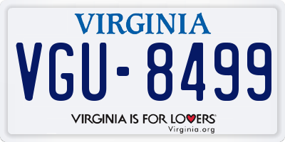 VA license plate VGU8499