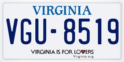 VA license plate VGU8519
