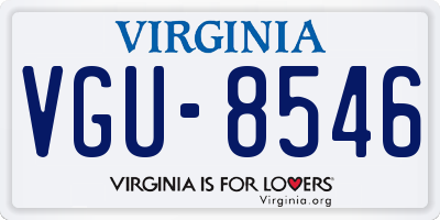 VA license plate VGU8546