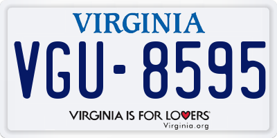 VA license plate VGU8595