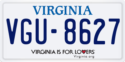 VA license plate VGU8627