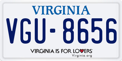 VA license plate VGU8656