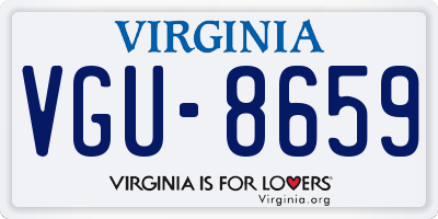 VA license plate VGU8659