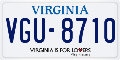 VA license plate VGU8710