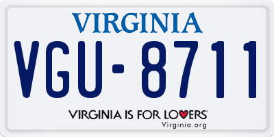 VA license plate VGU8711