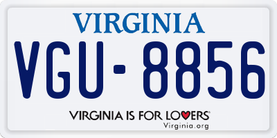 VA license plate VGU8856
