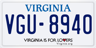 VA license plate VGU8940