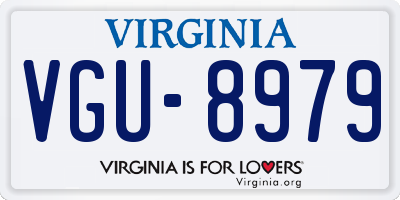 VA license plate VGU8979