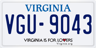 VA license plate VGU9043
