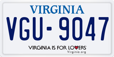 VA license plate VGU9047