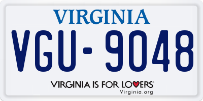 VA license plate VGU9048