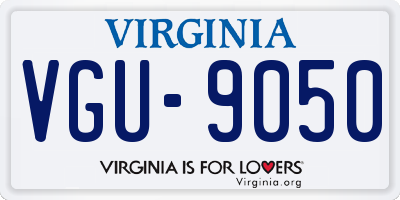 VA license plate VGU9050