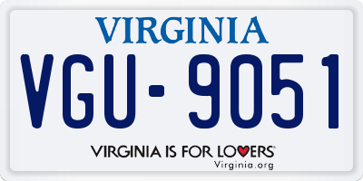 VA license plate VGU9051
