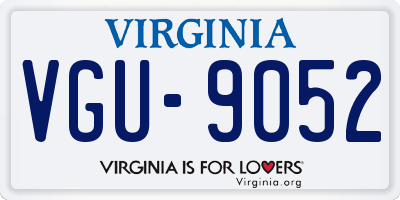 VA license plate VGU9052