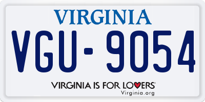 VA license plate VGU9054