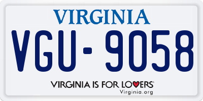 VA license plate VGU9058