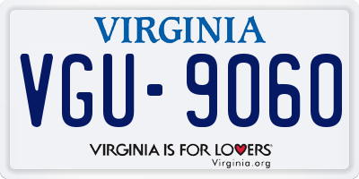 VA license plate VGU9060