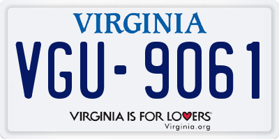 VA license plate VGU9061