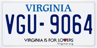 VA license plate VGU9064