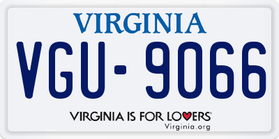 VA license plate VGU9066
