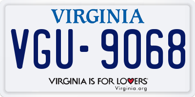 VA license plate VGU9068